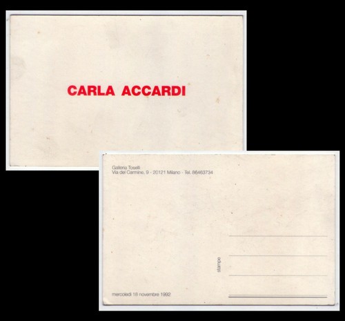 Cartolina mostra carla accardi - mostra,