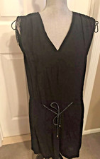 Abito Maje nero oro pizzo viscosa decorazioni TG 3