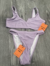 Bikini donna nuovo con etichette public desiderio set 2 pezzi taglia 12 lilla