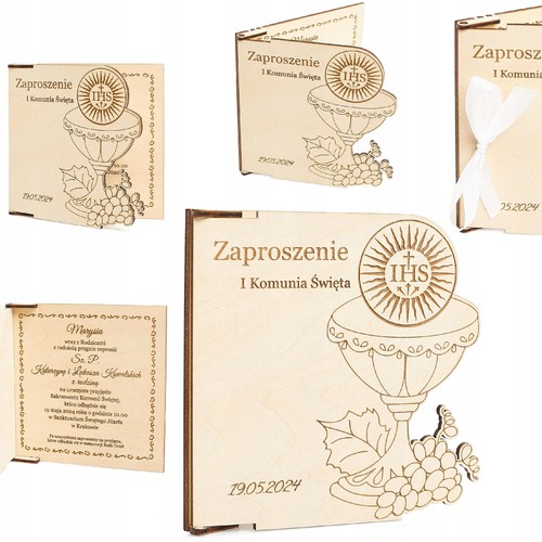 Invito comunione legno - in,