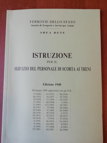Ferrovie istruzioni personale - istruzioni,
