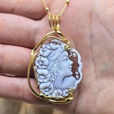 Collana Cammeo Donna Argento