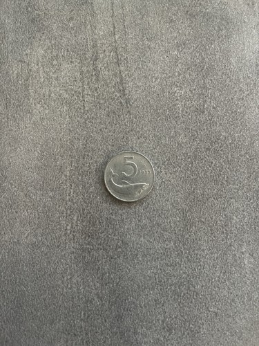 Moneta lire del 1955 delfino - 5,