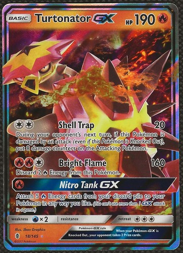 Pokemon turtonator 145 - turtonator, 18/145