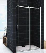 Box Doccia 195cm Scorrevole Vetro 8mm Temperato Anticalcare cromato lucido