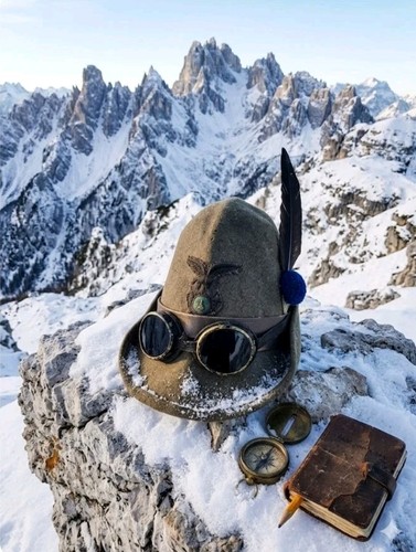 Cappello alpino occhiali - +,