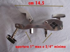 GRETSCH morsa clamp metallo cromato per braccio piatto reggitom batteria EX DEMO