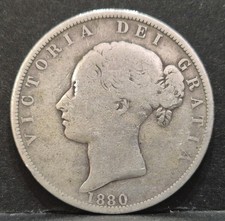 Moneta Argento 1880 Mezza