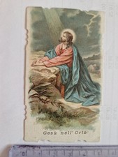 Santino Holy Card Fustellato Gesù nell'orto 1898 PG77 ^