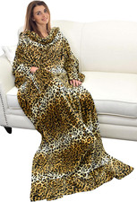 Catalonia, Coperta in Pile Con Maniche, Micro Peluche Morbido Visone, Soffice Co