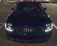 FARI LED DIURNI AUDI TT 8N DEVIL EYES DAYLINE CROMO///NERI