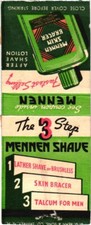 The 3 Step Mennen Lozione Dopobarba Vintage Matchbook Copertina
