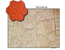 Stampo Pavimenti Stampato Cemento "Porfido Big 90" 90x90cm Concrete Texture