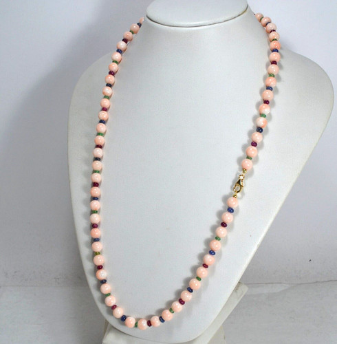 Collana corallo rosa - collana, chiusura