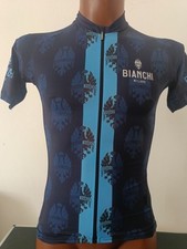 MAGLIA SHIRT CYCLING BIKE CICLISMO VINTAGE BIANCHI MILANO TG M 