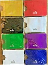 10 CUSTODIE PER CARTA DI CREDITO BANCOMAT ANTI-CLONAZIONE RFID NFC GADGET ALLUMI