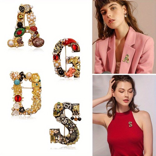 Spilla alfabeto moda strass - alfabeto,