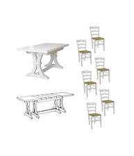 Set tavolo fratino bianco