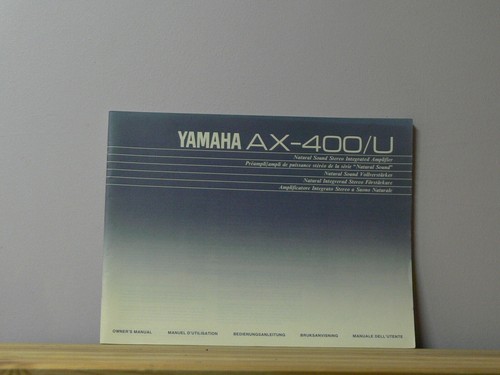 Yamaha 400 manuale - ax-400,