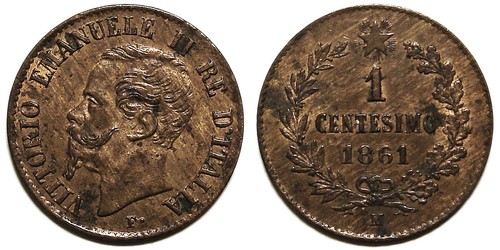 Centesimo 1861 fdc - 1,