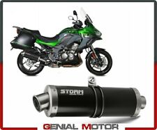 Scarico Storm by Mivv Oval nero inox per Kawasaki Versys 1000 2019 > 2022