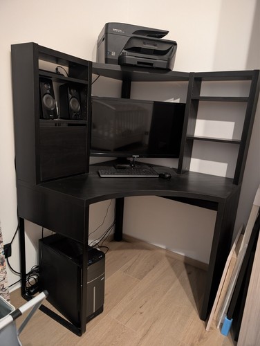 Scrivania angolare nera ikea - angolare,
