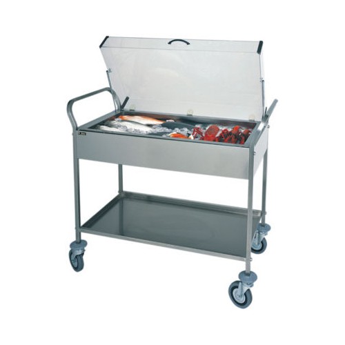 Carrello servizio inox