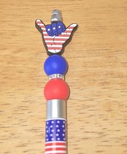 Penna bandiera strass sfusa