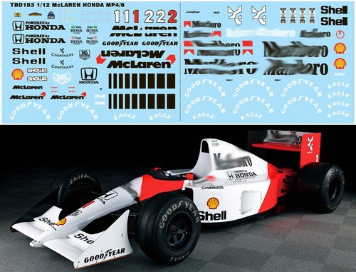Decals per mclaren - 1/12,