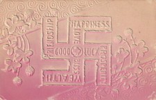 C3 - Cp CartolinaAugurale Happiness Good Luck Prosperity Svastica - Fp Vg 1909
