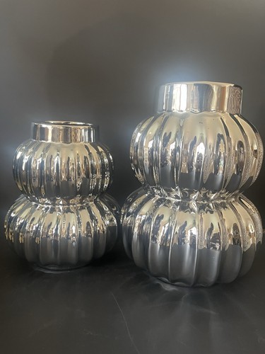 Vaso moderno cromato doppia - 2,