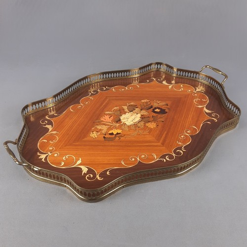Vassoio legno intarsio - vassoio,
