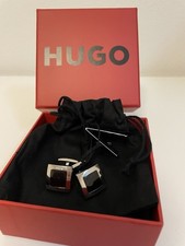 Gemelli Hugo Boss Originali con Astuccio Quadrato Nero