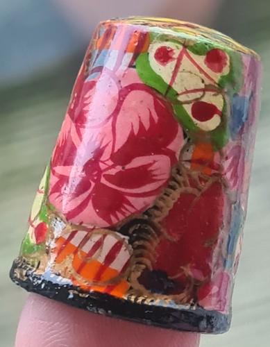Vintage hand painted - painted, wooden