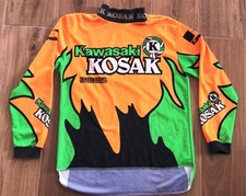 Team KOSAK Kawasaki motocross Jersey vintage Mx RARE maglia James Stewart Stark