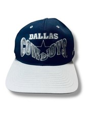 Cappello Dallas Cowboys Scritta Spellout Snapback Blu NFL Vintage Uomo 90s Delicatamente