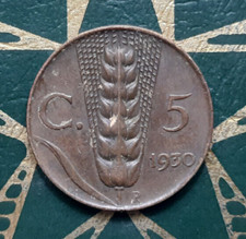 ($)    5 Centesimi 1930 (Spiga