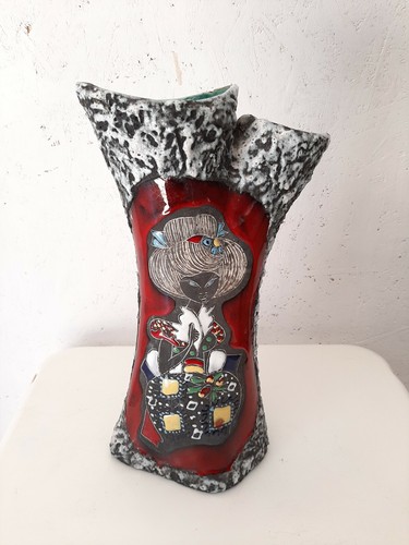 Vaso effetto lava marchiato - marchiato, in