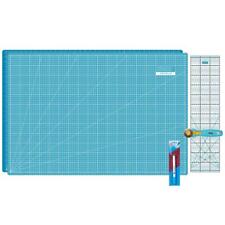 Set tappetini da taglio Semplix A1 turchese/benzina + pennarello Prym Aqua