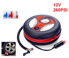 MINI COMPRESSORE MANOMETRO AD ARIA PORTATILE 12V 260PSI PER RUOTE MOTO BICI AUTO