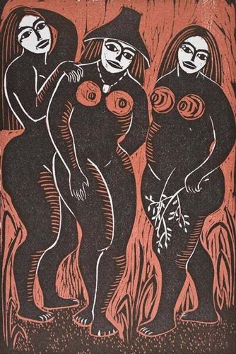 Raven collection woodcuts - raven, a