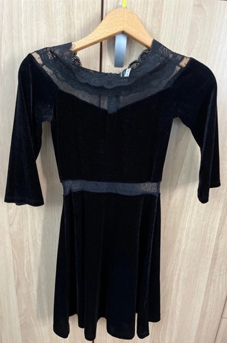 Abito nero corto elegante - abito,
