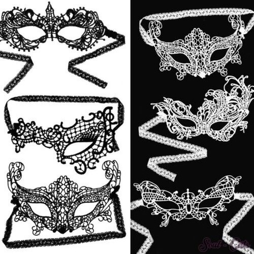Maschera pizzo veneziana - di,