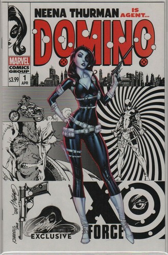Domino variante deadpool - domino, c