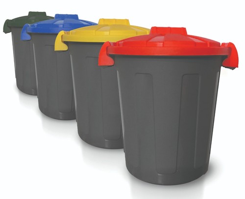 Bidone bicolor con coperchio - , a