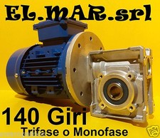 Motoriduttore 140 Giri HP 1 Riduttore di giri Motore Monofase Trifase Kw 0,75