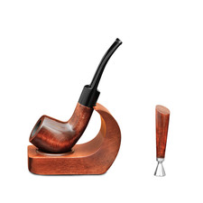 Set pipa Sherlock Holmes classica fatta a mano tabacco da fumo in legno