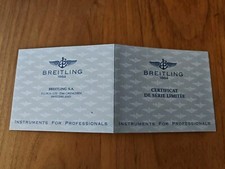 Certificat Breitling Old