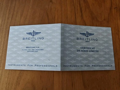 Certificat breitling old - breitling,