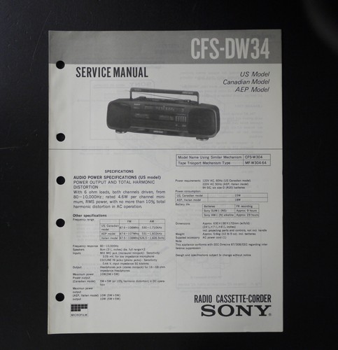 Originale sony cfs - originale, radio